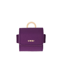 Load image into Gallery viewer, UMBI Personalized Leather AirPods Bag - Purple