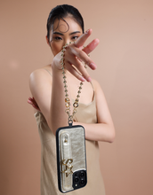 Load image into Gallery viewer, GLAM. Personalized Leather iPhone Case - Dore/Gold