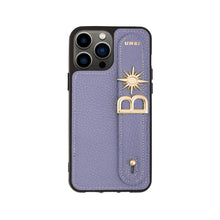 Load image into Gallery viewer, YOUZ. Personalized Leather iPhone Case - Lilac/Gold (Limited Addition)