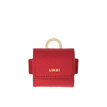 Load image into Gallery viewer, UMBI Personalized Leather AirPods Bag - Red