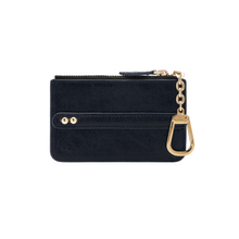 Load image into Gallery viewer, UMBI Personalized Leather Mini Wallet - Metallic BLACK