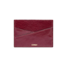 Load image into Gallery viewer, UMBI Personalized Leather Cardholder - BURGUNDY