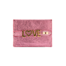 Load image into Gallery viewer, UMBI Personalized Leather Cardholder - Metallic ROSE