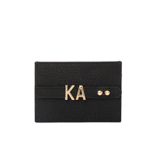 Load image into Gallery viewer, UMBI Personalized Leather Cardholder - Black