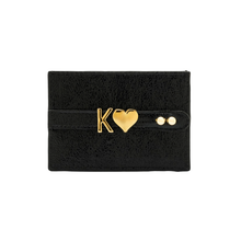 Load image into Gallery viewer, UMBI Personalized Leather Cardholder - Metallic BLACK