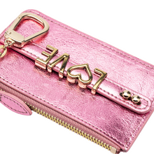Load image into Gallery viewer, UMBI Personalized Leather Mini Wallet - Metallic ROSE