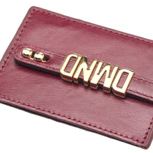 Load image into Gallery viewer, UMBI Personalized Leather Cardholder - BURGUNDY