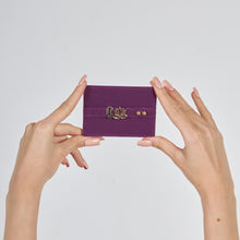Load image into Gallery viewer, UMBI Personalized Leather Cardholder - Purple