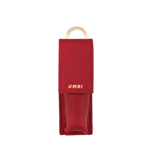 Load image into Gallery viewer, UMBI Personalized Leather Lipstick Bag - Red