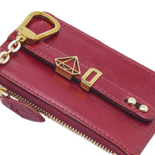 Load image into Gallery viewer, UMBI Personalized Leather Mini Wallet - BURGUNDY