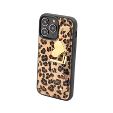 Load image into Gallery viewer, GLAM. Personalized iPhone Case - Cheetah / Gold