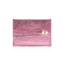 Load image into Gallery viewer, UMBI Personalized Leather Cardholder - Metallic ROSE