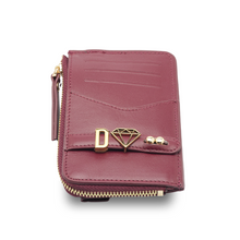 Load image into Gallery viewer, UMBI Personalized Leather Wallet - BURGUNDY