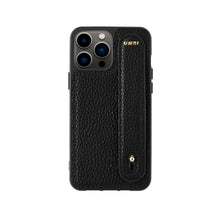 Load image into Gallery viewer, YOUZ. Personalized Leather iPhone Case - Black/Gold