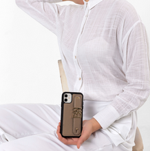 Load image into Gallery viewer, YOUZ. Personalized Leather iPhone Case - Beige/Gold