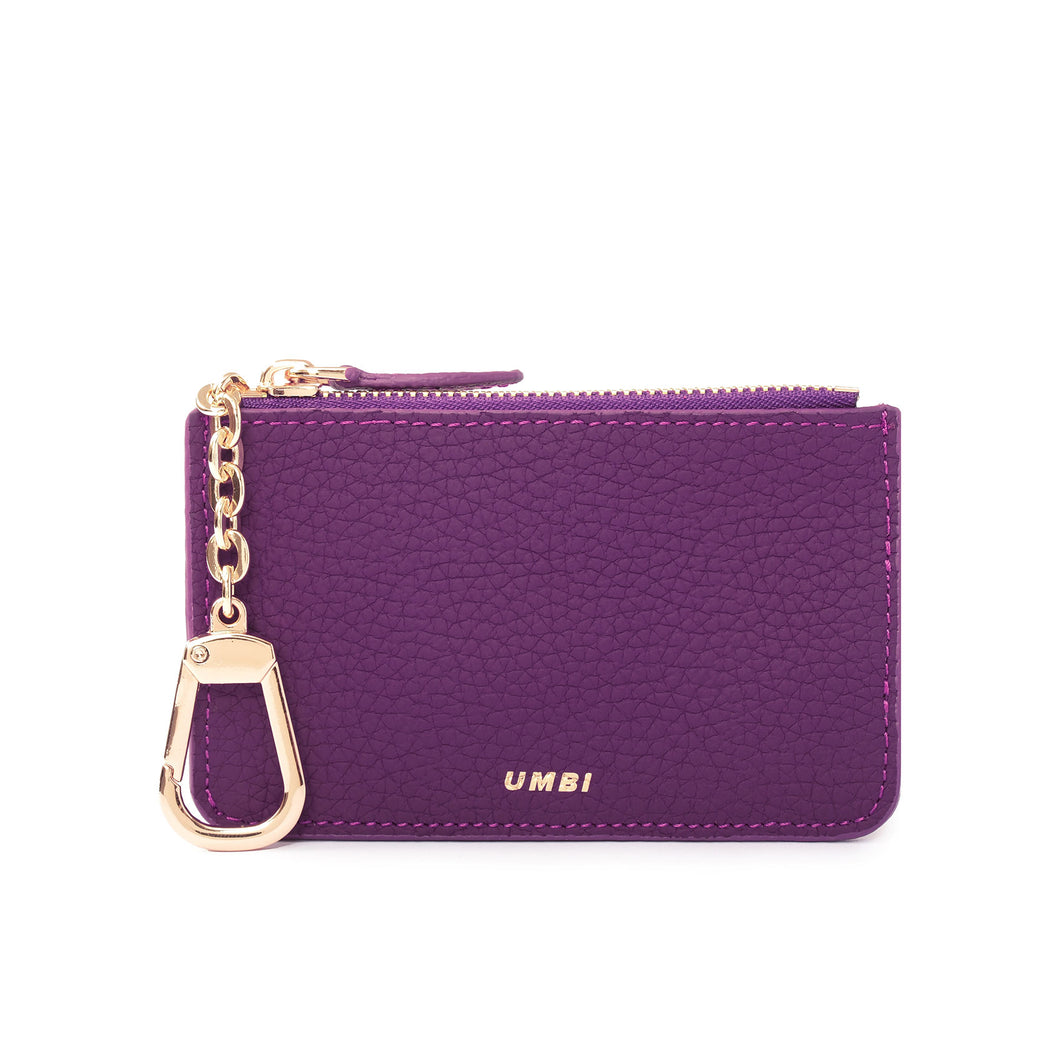 UMBI Personalized Leather Mini Wallet - Purple