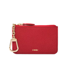 Load image into Gallery viewer, UMBI Personalized Leather Mini Wallet - Red