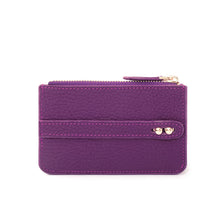 Load image into Gallery viewer, UMBI Personalized Leather Mini Wallet - Purple
