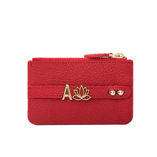 Load image into Gallery viewer, UMBI Personalized Leather Mini Wallet - Red