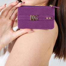 Load image into Gallery viewer, UMBI Personalized Leather Mini Wallet - Purple
