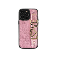 Load image into Gallery viewer, GLAM. Personalized Leather iPhone Case - Rose/Gold
