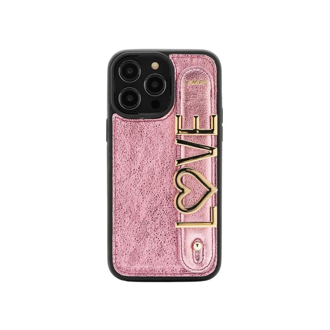 GLAM. Personalized Leather iPhone Case - Rose/Gold