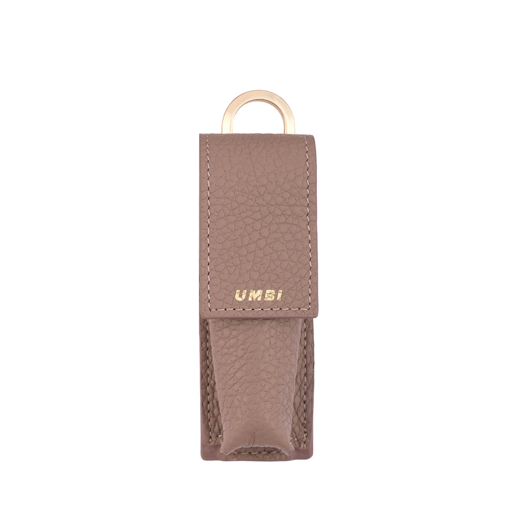 UMBI Personalized Leather Lipstick Bag - Beige – UMBI Club Official