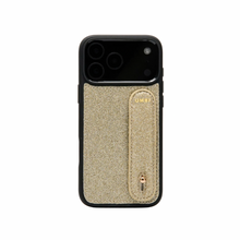 Load image into Gallery viewer, GLAM. Personalized Leather iPhone Case - STARDUST GOLD

