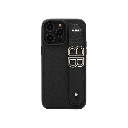 YOUZ. Personalized Leather iPhone Case - Black/Silver – UMBI Club