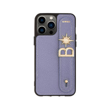 Load image into Gallery viewer, YOUZ. Personalized Leather iPhone Case - Lilac/Gold (Limited Addition)
