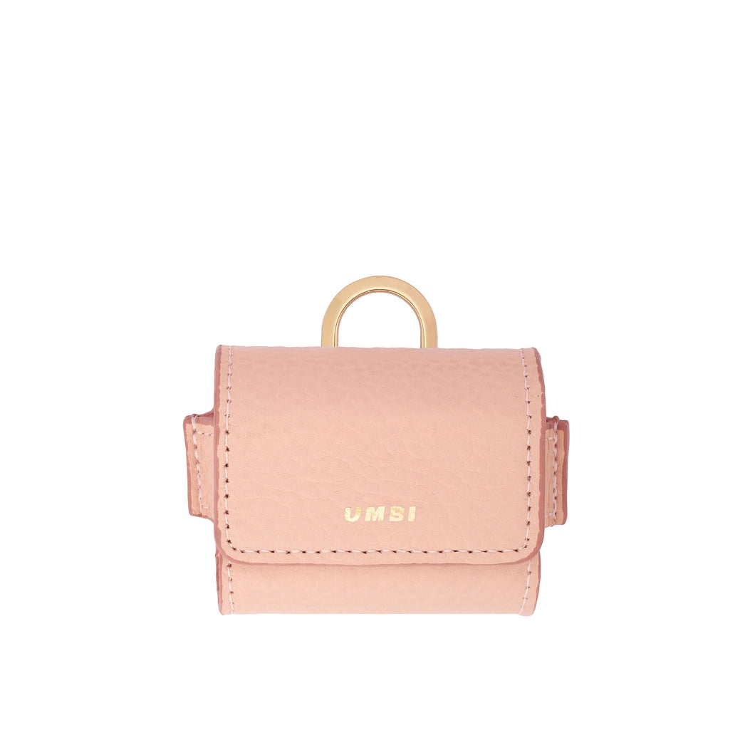 UMBI Personalized Leather AirPods Bag - Powder Pink