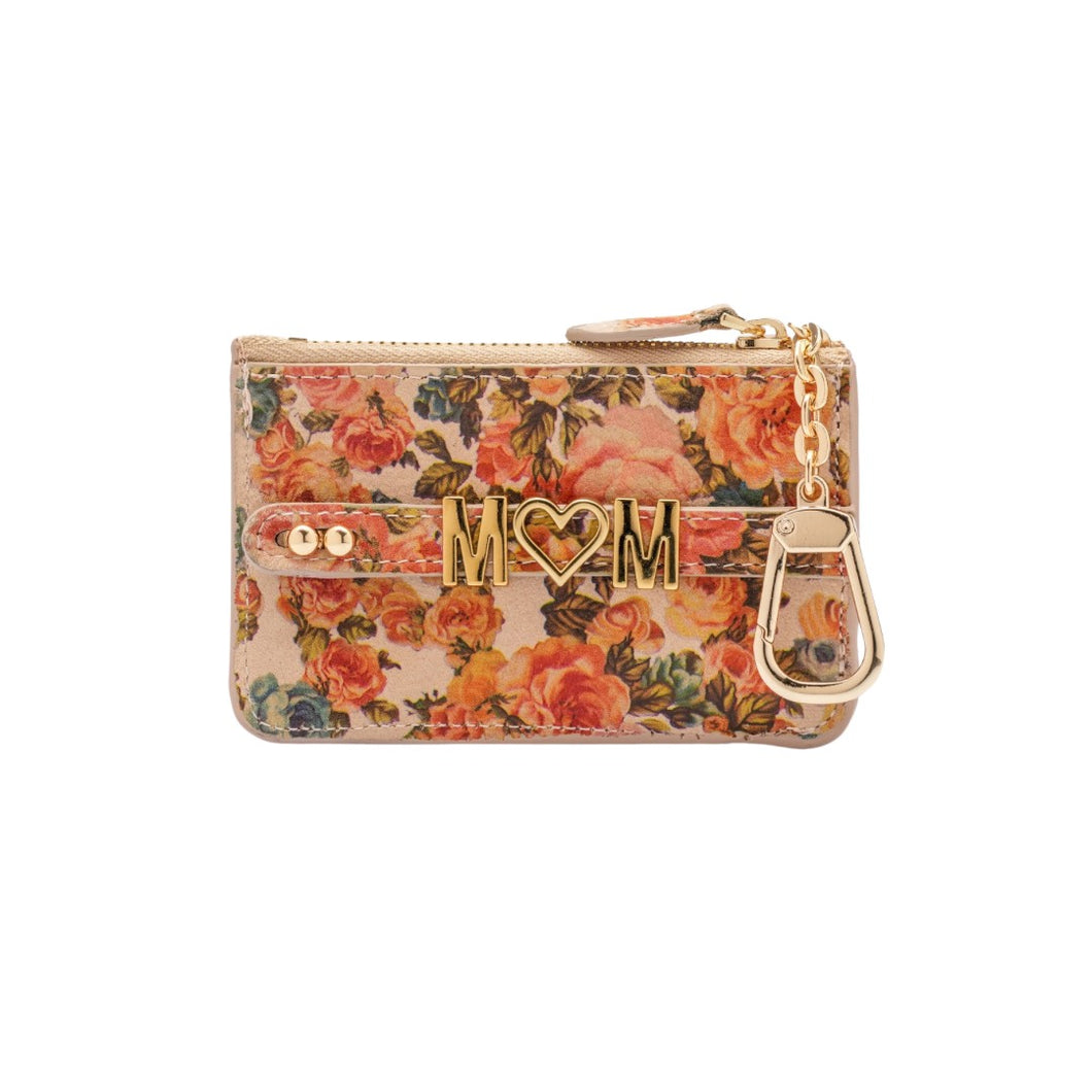 UMBI Personalized Leather Mini Wallet - FLORAL