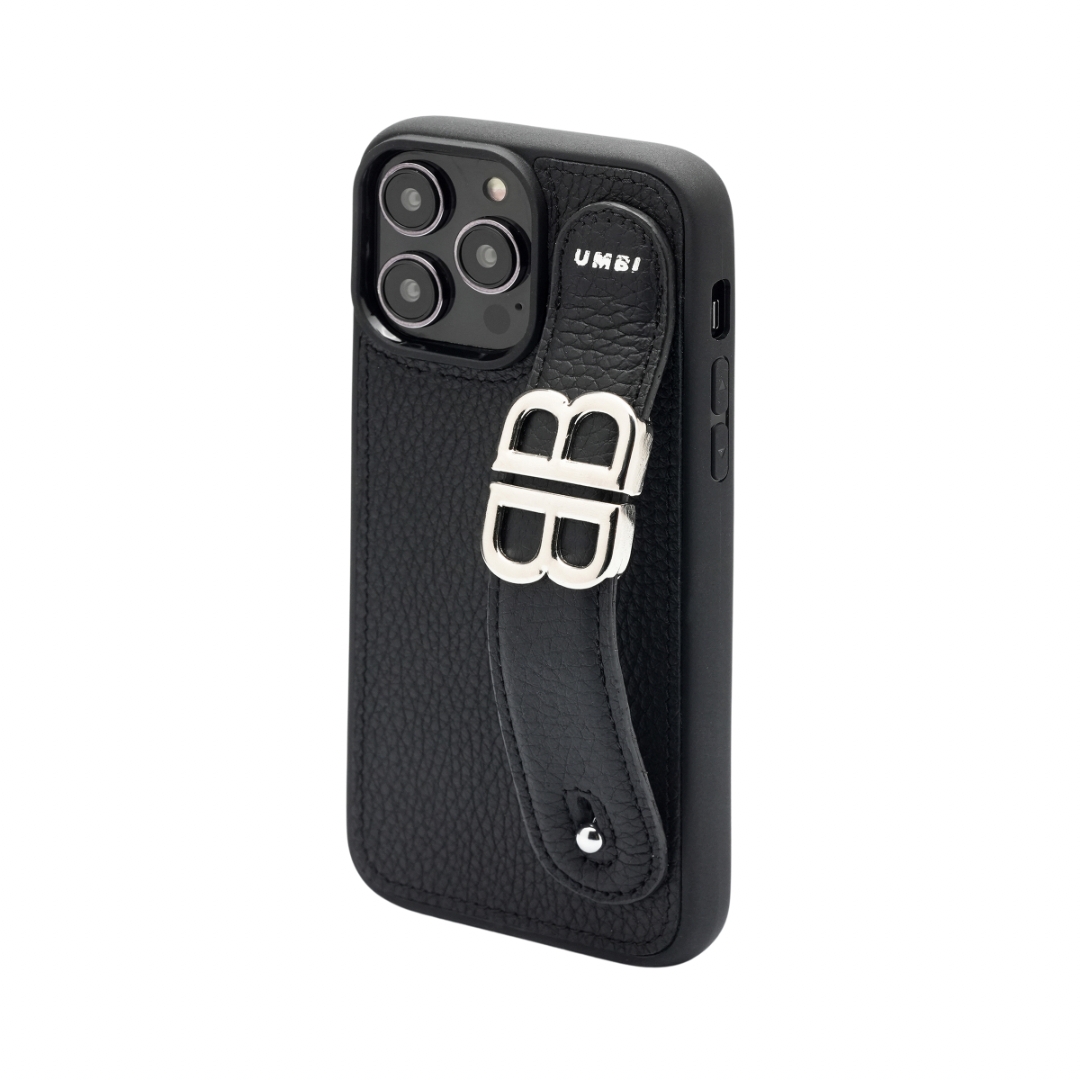 YOUZ. Personalized Leather iPhone Case - Black/Silver – UMBI Club