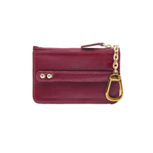 Load image into Gallery viewer, UMBI Personalized Leather Mini Wallet - BURGUNDY

