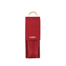 Load image into Gallery viewer, UMBI Personalized Leather Lipstick Bag - Red
