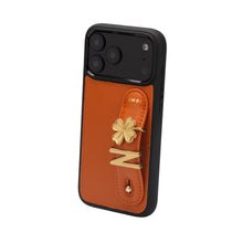 Load image into Gallery viewer, GLAM. Personalized Leather iPhone Case - Sunset/Gold
