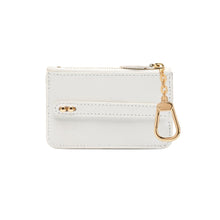 Load image into Gallery viewer, UMBI Personalized Leather Mini Wallet - Pearl White

