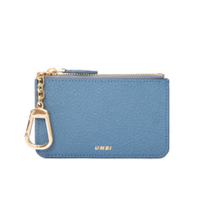 Load image into Gallery viewer, UMBI Personalized Leather Mini Wallet - Blue
