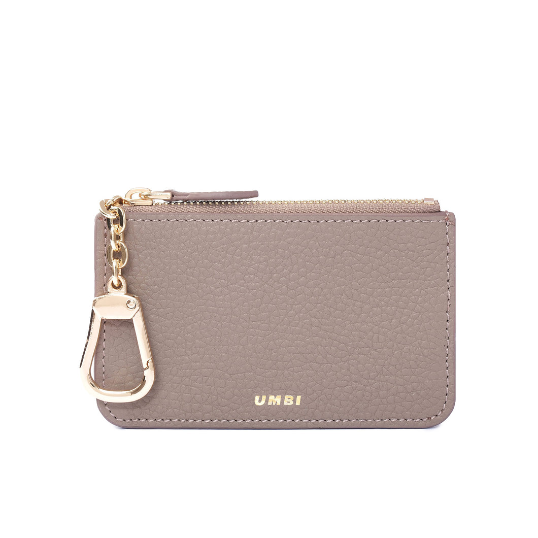 UMBI Personalized Leather Mini Wallet - Beige
