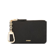Load image into Gallery viewer, UMBI Personalized Leather Mini Wallet - Black
